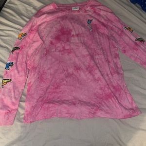 Empire Bambino Pink Tie Dye Long Sleeve T-Shirt size Medium